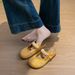 Half Tray White Shoes Female Breathable Student Height Increase Casual Women's Shoes Street Shot_vogvips.com