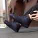 Winter new warm cotton-padded shoes for couples outdoor leisure hiking sneaker fleece-lined thickened mid-top men's snow boots_vogvips.com