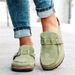 New Style Sandals And Slippers For Women, With A Buckle On The Scalp, Solid Color Half Slippers, Size 43, Casual Women's_vogvips.com