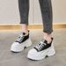 Small White Shoes Women S Sneakers Net Red Daddy Spring New Breathable Casual All Match Thick Bottom Inner Increase_vogvips.com