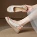 Fashionable Retro Round-toe Straw Open-toe For Women, 2026 Summer New Style, Wedge Heel, Single Strap Roman Fish Mouth_vogvips.com