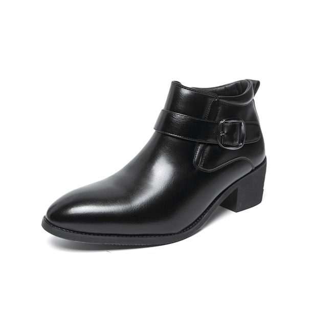 New Fashion Chelsea Boots Men's Brown Retro High-top Men's Boots European And American Fashion Boots British Gentleman Leather Boots_vogvips.com