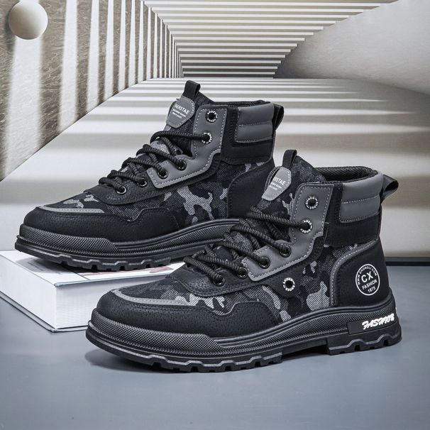 European Warm Series Martin Work Shoes Versatile Oversized Boots Men's Comfortable Casual Sports Extra Large Camouflage_vogvips.com