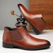 Euro Step Large Size 48 Spring And Autumn British Style Pointed Toe Leather In Stock Men's Martin Boots_vogvips.com
