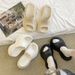 Summer Stepping Shit Feeling Lightweight Thick Bottom Lame Heel Slippers Women's Outdoor High Heel Sandals Holiday Beach Shoes_vogvips.com
