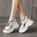 Women's Sandals Rose Popular Version Platform Bottom Flying Woven Open Toe Thick Bottom Sports Style Casual Sandals Trend_vogvips.com
