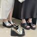 Internet Famous Slope Heel High Heels Sexy Slippers For Women To Wear In Summer. Instagram Damp Sponge Cake Thick Sole_vogvips.com