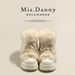 Warm ~ Furry Non-Slip Snow For Women 2024 Autumn Winter Thickened Plush Thick Sole Cotton Shoes Big Toe Short Boots_vogvips.com