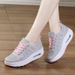 Jiajia Jiajia Mesh Women's Spring Summer New Fashion Simple Breathable Single Women Thick Sole Height Increasing Lightweight_vogvips.com