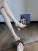 Good-looking Rhinestone Transparent High-heeled Sandals For Women, Summer One-piece Square Toe Sexy Stiletto Crystal Slippers_vogvips.com