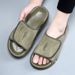 Summer Top Layer Cowhide For Home, High-end Indoor Leisure, Cool Slippers, Soft Bottom, Anti Slip White Men's Slippers_vogvips.com
