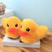 Autumn Winter Hong Kong Couple Big Slippers Cute Little Yellow Duck Plush Doll Home Bag Heel Cotton Shoes_vogvips.com