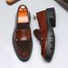 ShoeVault New Derby For Men, Autumn And Winter Slip-On Leather British Style Thick-Soled Men's Shoes, Cross-Border Trade, Large_vogvips.com