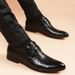 New With A Cracked Feel, Fashionable And Trendy Cool Business Casual Men's Shoes, British Style Small Leather Shoes_vogvips.com
