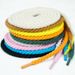 Braided Cotton Shoelaces For Sneakers - 100cm/120cm/140cm/160cm Length - Round Woven Design For Casual Shoes - Classic Black, White, Beige, Pink_vogvips.com