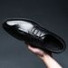 Euro Step Men's Business Formal Shoes Genuine Leather Brogue Carved British Style Trendy Lace-up Korean Version Pointed Toe_vogvips.com