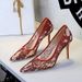 Women's Elegant Lace High Heels Pointed Toe Stiletto Pumps For Evening Party & Special Occasions - Sizes 34-43 Mesh Stiletto High Heels Single Shoes_vogvips.com