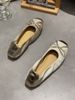 Butterfly Knot Element Women's 2025 Autumn New Item Bow Round Head Shallow Mouth Flat Bottom Ballet Single Shoe Grandma_vogvips.com