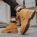 European Warm Series Martin Autumn Winter New Casual Height Increasing Short Thick Sole Solid Color Outdoor Hiking Travel Men's Boots_vogvips.com