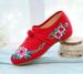 Flower Chinese Style Buckle Embroidered Women's Cow Tendon Sole Dance Single Cloth Shoe_vogvips.com
