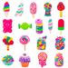 18 Sets Of Cute Candy Shoes Flower Children's Gift Accessories PVC Soft Rubber Shoe Buckle_vogvips.com