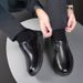 European Warm Series Autumn Winter New Men Large Size Casual Leather Middle-aged And Elderly Fleece-lined Cowhide Dad Men's Shoes Slip-on_vogvips.com