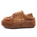 Women's Shoes Sheepskin And Fur Integrated Single Shoes Autumn And Winter New Genuine Leather Lambskin Casual Versatile Lace Up Two Wear Fur Slippers_vogvips.com