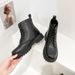 Martin Children's Winter New Versatile Slimming Leather Surface Waterproof Thick Sole With Plush Warm Cotton Boots_vogvips.com