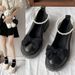 Mary Jane 2024 Spring And Autumn New Flat Single For Women Summer Soft Sole Granny With Bowknot Small Leather Shoes_vogvips.com