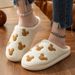 Fashion House Slippers For Women Men Winter Warm Home Comfy Cute Cartoon Indoor Slides Soft Sole Shoes Christmas Gifts_vogvips.com