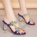 2026 Summer New High-Heeled Rhinestone Sandals Women, European And American Sexy Fashion Crystal Chunky Heel_vogvips.com