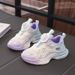 Girls' Rotating Button Sneakers Soft Sole Non-Slip Breathable Mesh Korean Style Spring Autumn Children's Running Shoes_vogvips.com