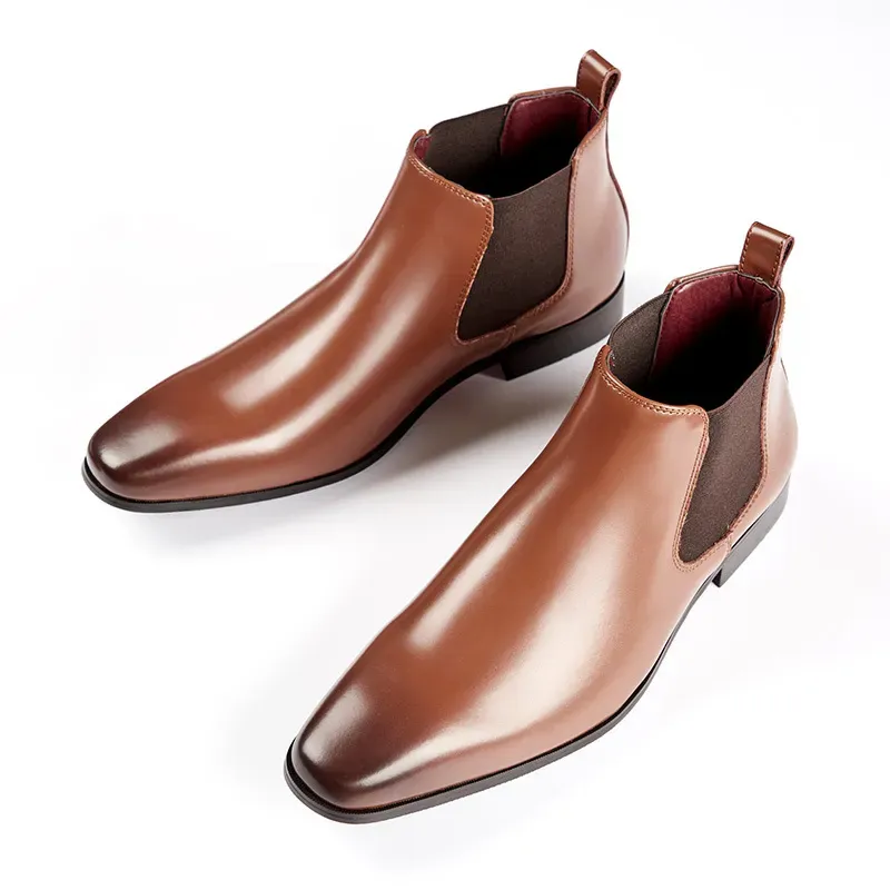 Genuine Leather Men Ankle Boots_vogvips.com