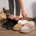 New Furry Snow For Women Winter Indoor And Outdoor Home Cotton Boots Warm Maternity Thick Sole_vogvips.com
