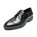 Euro Step Men's Business Formal Brogue British Style Leather Height Increasing Wedding Groom Shoes Breathable Non-Slip_vogvips.com