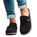 New Style Sandals And Slippers For Women, With A Buckle On The Scalp, Solid Color Half Slippers, Size 43, Casual Women's_vogvips.com