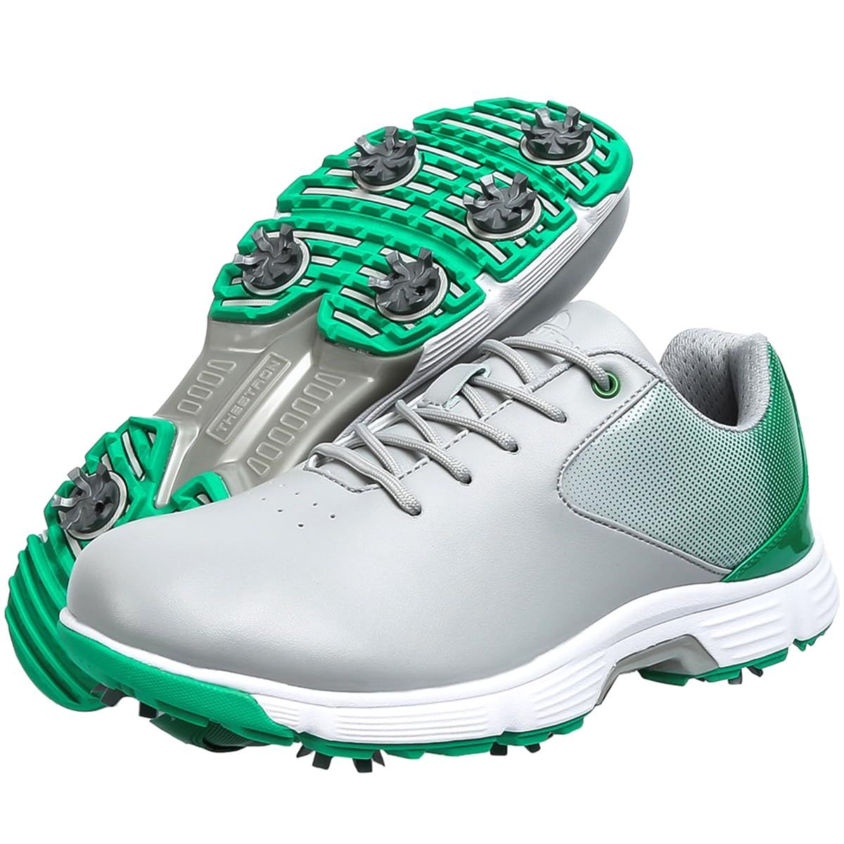 Golf Shoes For Mens Lace-up Spiked Golf Shoes Comfortable Professional Outdoor Waterproof Golfs Training Sneakers_vogvips.com
