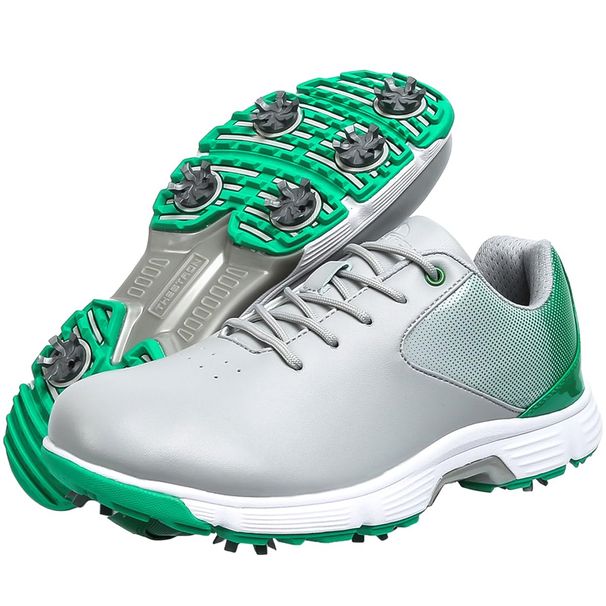 Golf Shoes For Mens Lace-up Spiked Golf Shoes Comfortable Professional Outdoor Waterproof Golfs Training Sneakers_vogvips.com