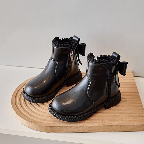 Girls' Autumn Winter Children's Short 2025 New Style Kids Little Girl Shoes Bowknot Princess Boots_vogvips.com