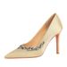 Elegant Satin Pointed-Toe High Heels With Rhinestone Embellishments For Women - Perfect For Evening Parties & Special Occasions_vogvips.com
