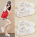 Little White Shoes Female Students Hollow Breathable Thick-soled Heightening Shoes Casual Board Shoes_vogvips.com