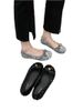 French Socialite Flat Bottomed Single Children's Shoes, 2025 Spring Fairy Style Round Toe Sequined Soft Leather Bean_vogvips.com