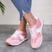 Women's Shoes Large Size Single Shoes Women's Casual Flower Lace Up Single Shoes_vogvips.com