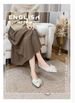 Pointed-toe Single With Soles And Soft Uppers, New Style For Rural Counties, Shallow-cut, Fashionable, Versatile, Gentle_vogvips.com