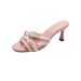 First Encounter: Season French-style Fairy-inspired Soft Satin Bow One-strap Open-toe Slip-on Sandals For Women_vogvips.com