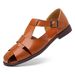 Men’s Shoes High End Middle Eastern Cage Sandals Closed Toe Men's Roman Shoes, Fashionable Closed Toe Breathable Business Casual Decorative Buckle_vogvips.com