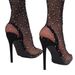 Mesh Knee-high Boots For Women, Pointed Toe, Stiletto High Heel, Stretchy Sandals, New Style, Rhinestone Long Boots,_vogvips.com