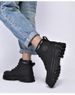 Big Yellow Boots Men's Medium Tube Tooling Boots Couple Locomotive Thick-soled Splicing Martin Boots_vogvips.com
