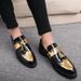 Men's Size 45 New Fashion British Style Casual Korean Version Slip-On Height Increasing Leather Shoes_vogvips.com