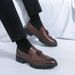 New Fashion Genuine Leather Tassel Business Casual Loafer Shoes For Men Black Business Formal Leather Shoes For Daily Office Casual Men's Shoes For Dr_vogvips.com